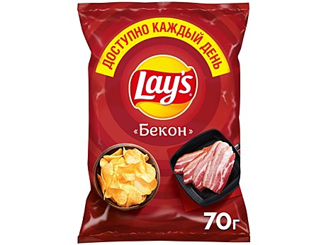 Чипсы LAYS бекон 70 гр