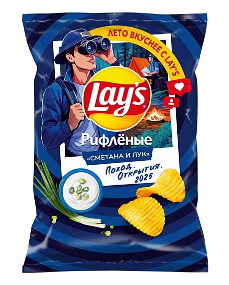 Чипсы LAYS МАКС СМЕТАНА/ЛУК 140 гр