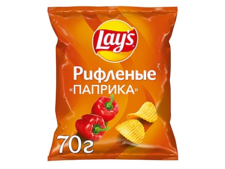 Чипсы LAYS РИФЛЕНЫЕ ПАПРИКА 70гр